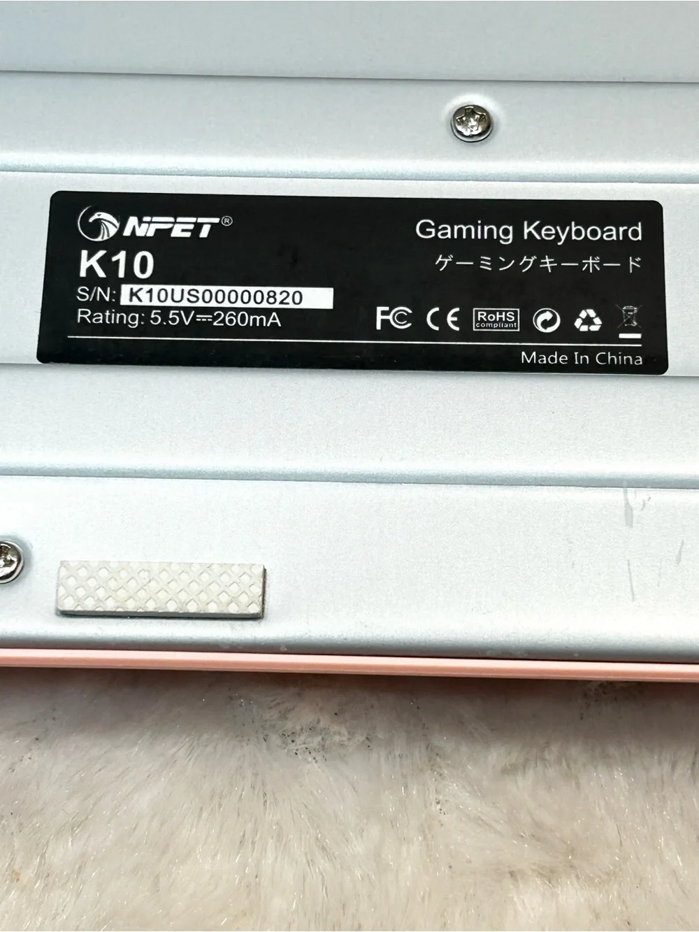 PINK NPET K10 LED BACKLIT USB WIRED GAMING KEYBOARD